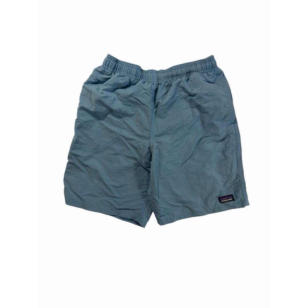 Patagonia Boys Quick-Dry Blue Swim Shorts L12 Drawstring